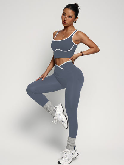 Sports Bra And Fitness Yoga Pants Yoga Outfit Two-Piece Set