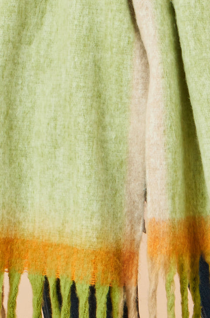 Yumi Green Colour Block Scarf