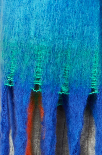 Yumi Blue Colour Block Scarf