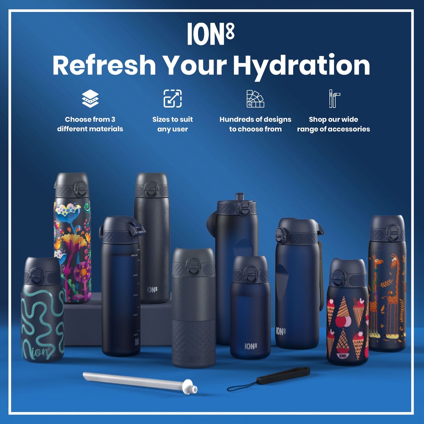 Bottle, Recyclon, Navy, 750ml
