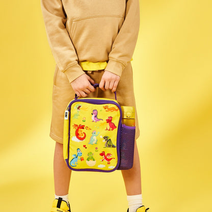 Kids Lunch Bag, Insulated, Dragons, Medium