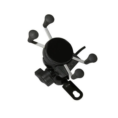 Universal 12V Motorcycle USB Phone Charger with Holder, Suitable for 3.5-6.5 inch Smartphones
