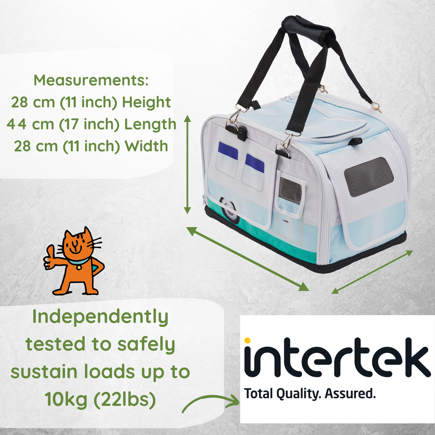 THE BABY BLUE ROAMER - KITTYRAMA CAT CARRIER & HIDEAWAY
