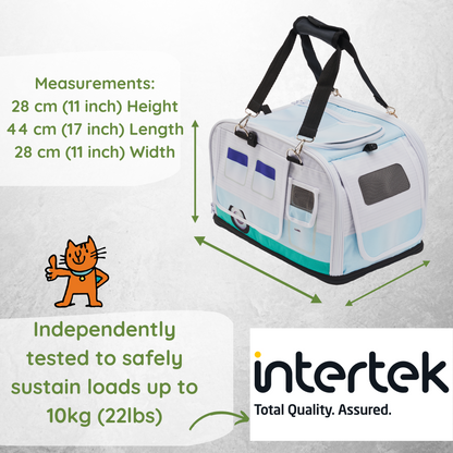 THE BABY BLUE ROAMER - KITTYRAMA CAT CARRIER & HIDEAWAY