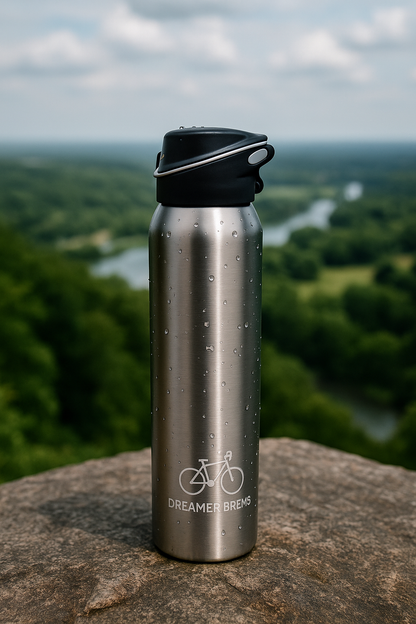 500ml Stainless Steel Vacuum Insulated Cycling Water Bottle – Double Walled Thermo Mug with Straw, Leakproof Sports Bike Bottle for Hot & Cold Drinks
