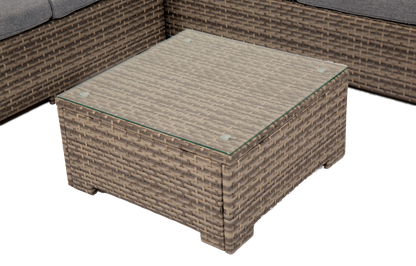 Chesterton Grey 5 Seater Corner Rattan Garden Sofa Lounge Set