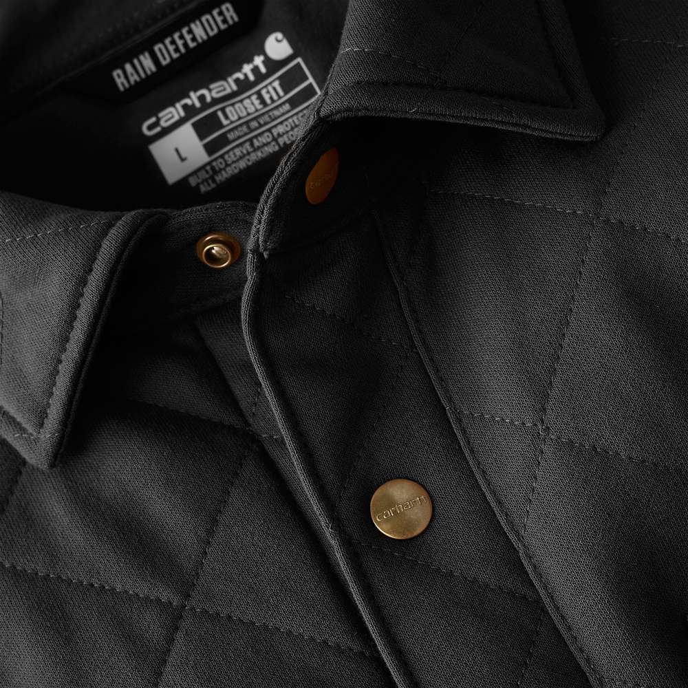 Carhartt 107270 Rain Defender Loose Fit Heavyweight Quilted Snap Front Shirt Jac