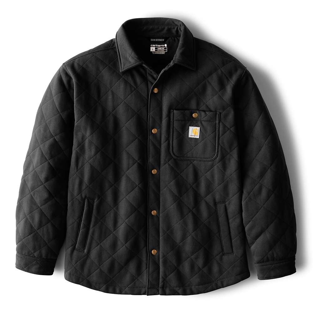 Carhartt 107270 Rain Defender Loose Fit Heavyweight Quilted Snap Front Shirt Jac