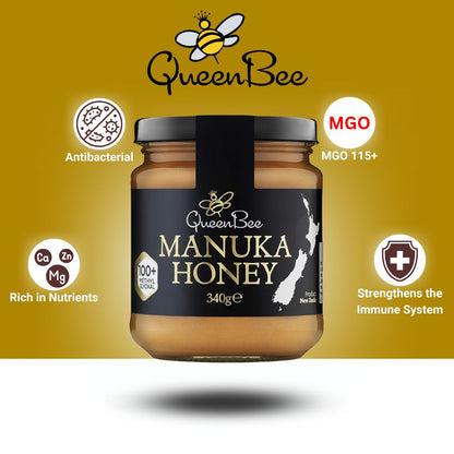 Queen Bee Manuka Honey MG115 - 340g