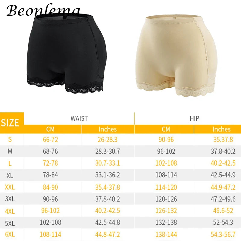 Body Shaper Underwear With Hips Pads Filler Sexy Big Butt Enhancer Control Panties Belly Smooth Shapewear Fake Buttock Plus Size