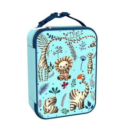 Kids Lunch Bag, Insulated, Zebra Fans, Medium