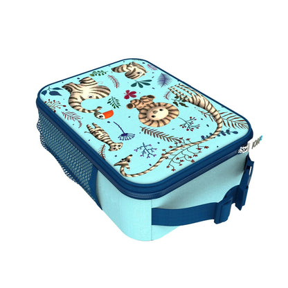Kids Lunch Bag, Insulated, Zebra Fans, Medium