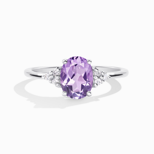 Lavender Amethyst Ring in Sterling Silver
