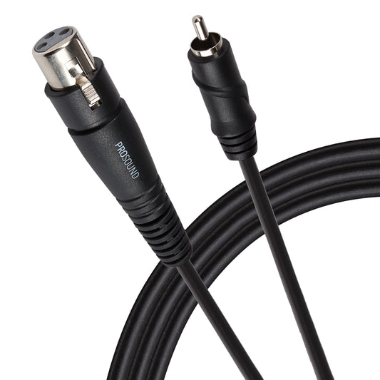 ProSound XLR Female Connector to RCA Phono Cable - Black, 0.23m