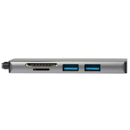 Nikkai USB-C Multiport Hub to 2x USB-A 3.0 / HDMI 4K / SD Card Reader - Silver