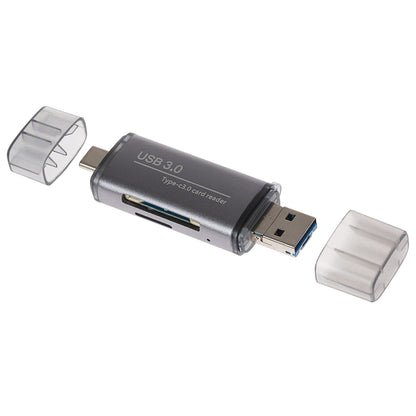 Maplin USB-C & USB-A 3.0 SD Card Reader for SDXC / SDHC / MicroSDXC / MicroSDHC / UHS-I
