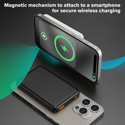 Maplin 5,000mAh Wireless Fast Charging Power Bank with USB-C & Qi Charging
