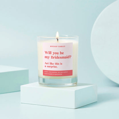 Be My Bridesmaid Gift Funny Bridesmaid Proposal Candle Act Surprised