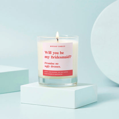 Bridesmaid Gift Funny Bridesmaid Proposal Candle No Ugly Dresses