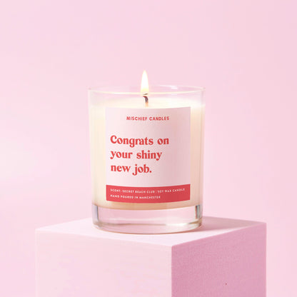 New Job Gift Funny Candle Shiny New Job