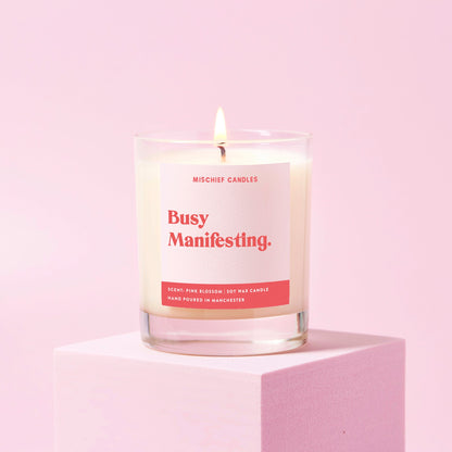 Manifesting Gift Funny Positivity Candle Busy Manifesting