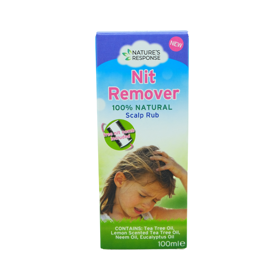 Nature’s Response Nit Remover – 100% Natural Lice & Egg Scalp Rub with Tea Tree, Lemon & Neem Oils