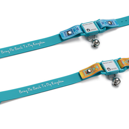 KITTYRAMA SAVANNA 'I HAVE A HOME' CAT COLLAR - Quick Release, Breakaway, Hypoallergenic