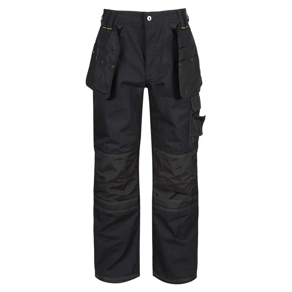 Regatta TRJ335 Hardwear Holster Pocket Kneepad Work Trousers Black 38" Waist 31" Leg