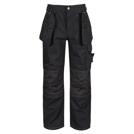 Regatta TRJ335 Hardwear Holster Pocket Kneepad Work Trousers Black, Waist 28" Leg 29"