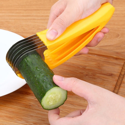 Kitchen Tool Banana Slicer Cutter Chopper for Fruit Salad, Banana Slicer
