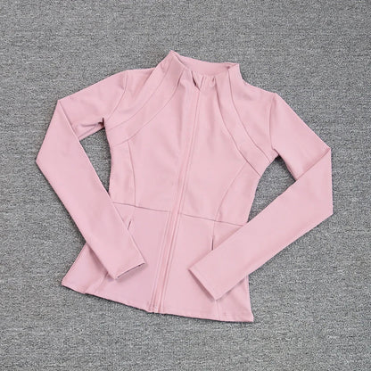 Sports Coat Women's Shirt Yoga Slim Long Sleeve Fast Running Thin Pilates Fitness Suit Top Clothing