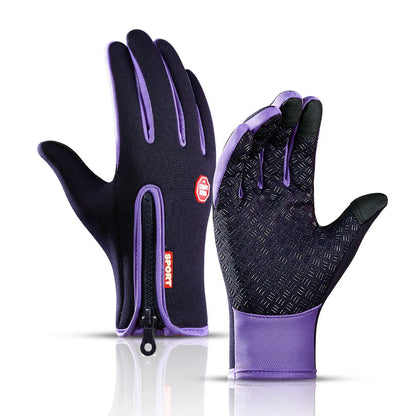 Winter Cycling Gloves With Wrist Support Touch Screen Bicycle Gloves Outdoor Sports Anti-slip Windproof Bike Full Finger Gloves