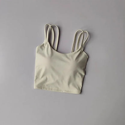 Women's Sports Bras Fitness Top, Sexy Lingerie, Push Up Fixed Pad, Yoga Bra, Back knotted Underwear, Running Vest, Gym Tops