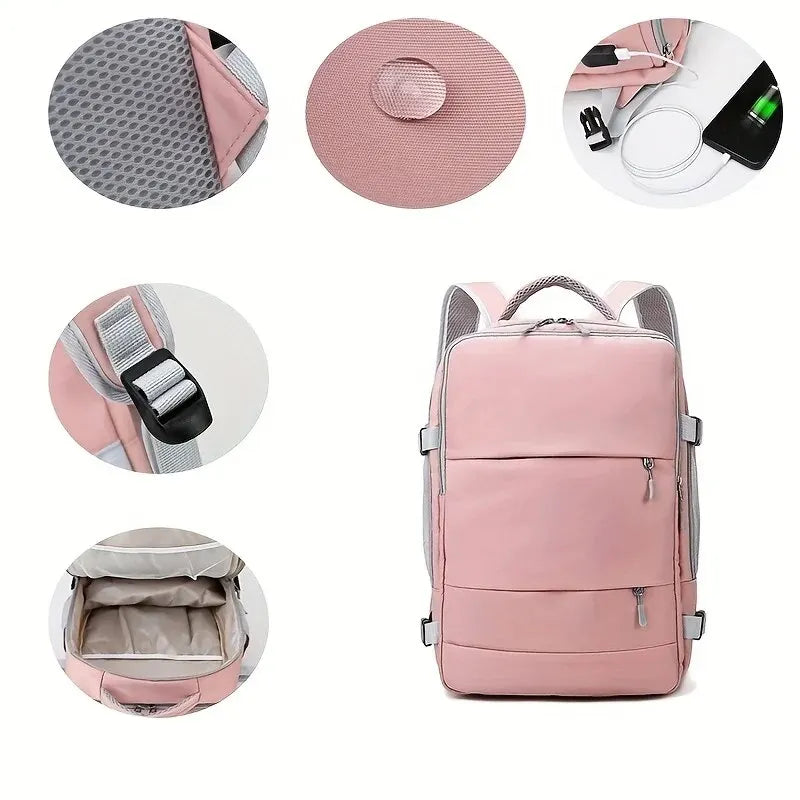 Women'S Bag Large Capacity Journey Multifunction Backpack with Shoe Storage Multilayer Dry and Wet Separation Waterproof