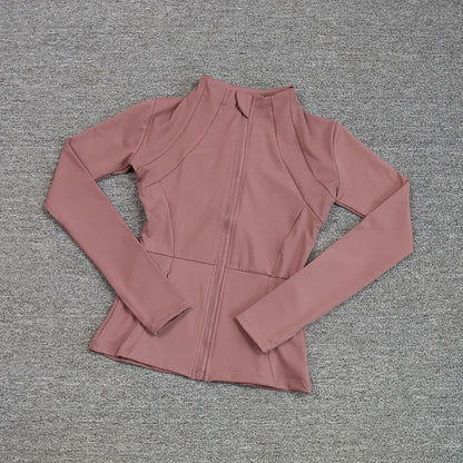 Sports Coat Women's Shirt Yoga Slim Long Sleeve Fast Running Thin Pilates Fitness Suit Top Clothing