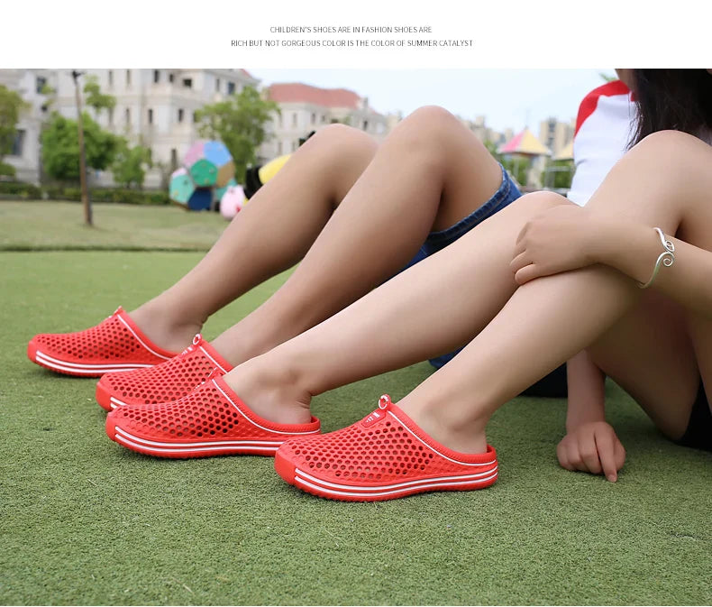 YRZL Men Summer Shoes Sandals Men's Holes Sandals Hollow Breathable Flip Flops Clogs Shoes Fashion Beach Slippers Big Size 45