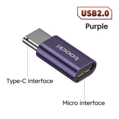 Toocki OTG USB 3.0 To Type C Adapter Micro To Type C Male To USB 2.0 Female Converter for Macbook Xiaomi Samsung OTG Connector