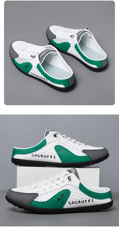 Men's Fashion Soft-soled Half Slippers Summer Men Trendy Bottom Casual Shoes Soft Sole Support Shoes Sneakers Zapatos De Hombre