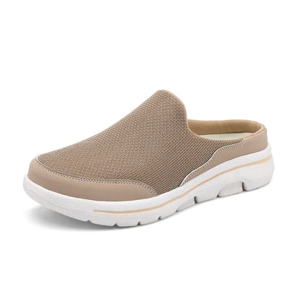 2024 Summer new breathable mesh shoes outdoor non-slip walking shoes comfortable sandals men half slippers casual loafers 35-48