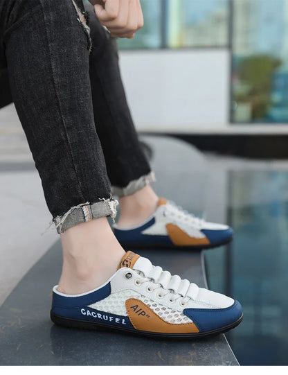 Men's Fashion Soft-soled Half Slippers Summer Men Trendy Bottom Casual Shoes Soft Sole Support Shoes Sneakers Zapatos De Hombre