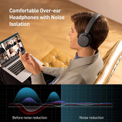 Baseus Bowie D05 Headphones Wireless Earphone Bluetooth 5.3 Headset HiFI Stereo Fones Foldable Wireless Wired Dual Use Headphone