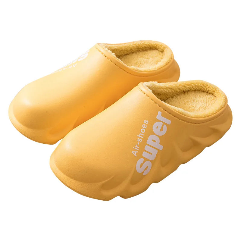 Comwarm Fur Sports Slippers For Women Winter Outdoor Waterproof Plush Home Slippers Female Fashion Indoor Soft Warm Furry Shoes