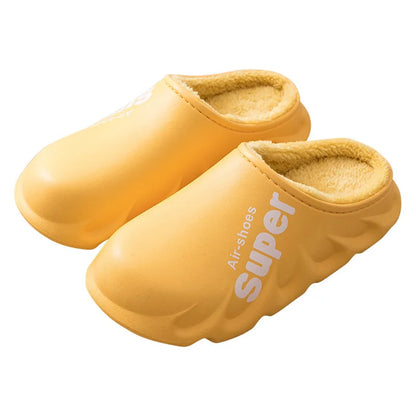 Comwarm Fur Sports Slippers For Women Winter Outdoor Waterproof Plush Home Slippers Female Fashion Indoor Soft Warm Furry Shoes
