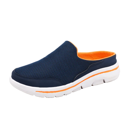 2024 Summer new breathable mesh shoes outdoor non-slip walking shoes comfortable sandals men half slippers casual loafers 35-48