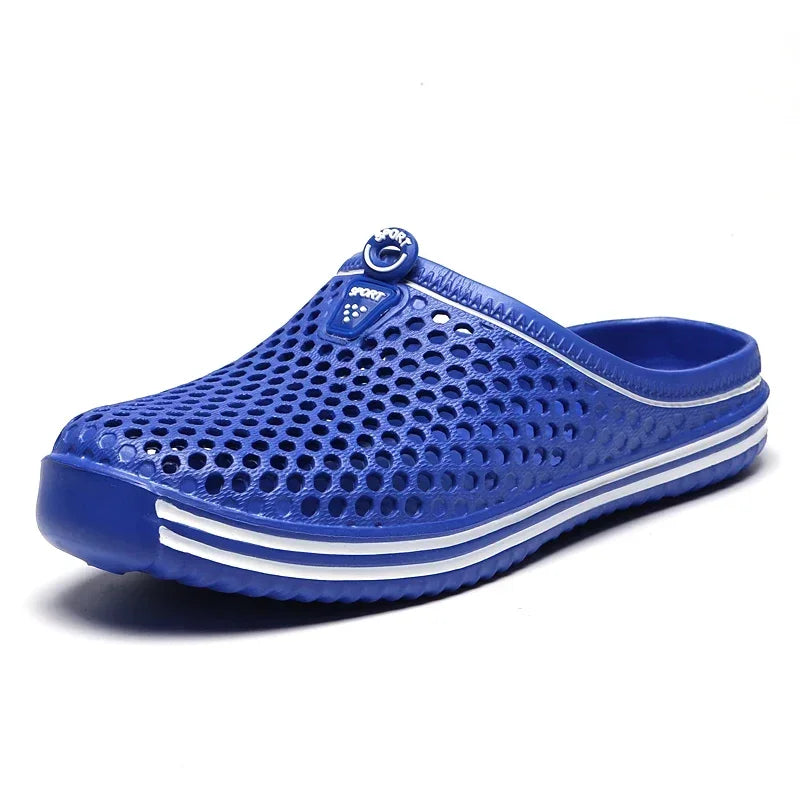 YRZL Men Summer Shoes Sandals Men's Holes Sandals Hollow Breathable Flip Flops Clogs Shoes Fashion Beach Slippers Big Size 45