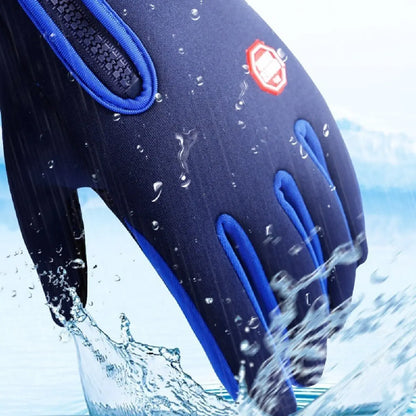 Winter Cycling Gloves With Wrist Support Touch Screen Bicycle Gloves Outdoor Sports Anti-slip Windproof Bike Full Finger Gloves