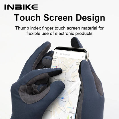 INBIKE Autumn Winter Thermal Bicycle Gloves Touch Screen Men Women MTB Road BikeGloves  Sports Fitness Outdoor Cycling Gloves