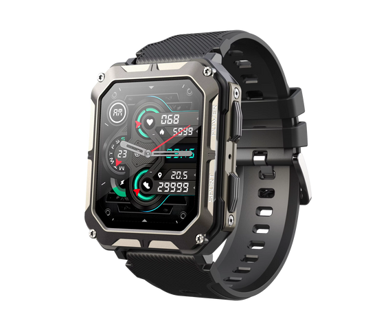 C20Pro Sports Smart Watch Men Bluetooth Call Smartwatch IP68 Waterproof Multi Sports Mode Health Monitoring Military Smartwatch