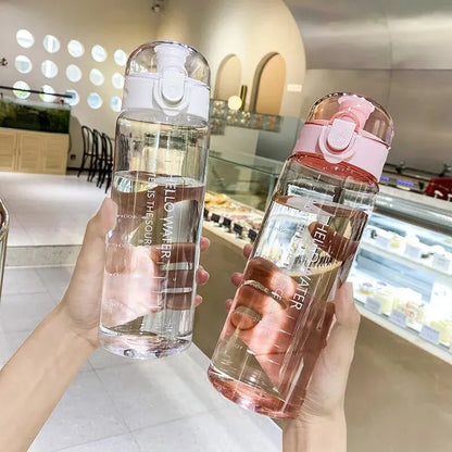Sports Water Cups For Students Plastic Anti Fall Primary School Students Portable Summer Tea Making Cups With Portable Bottles