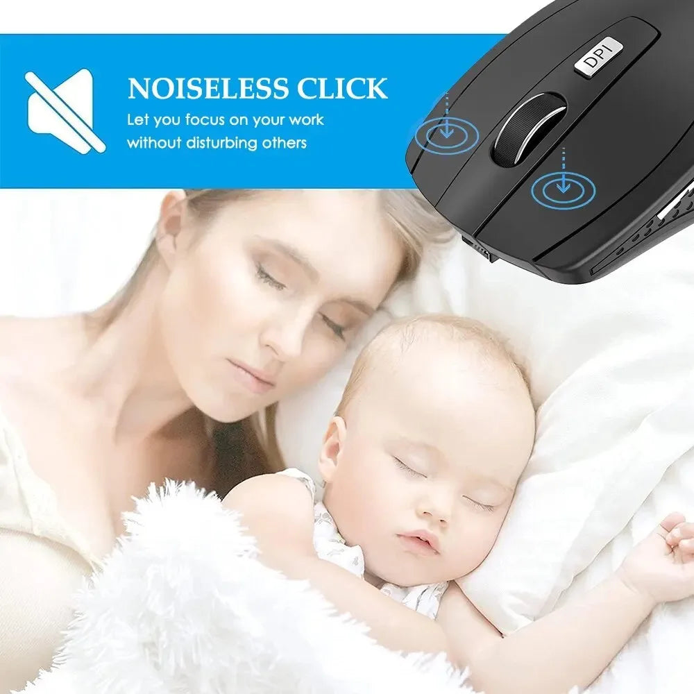 Wireless Mouse 2.4G Portable Silent Ergonomic Mice For Laptop iPad Tablet Notebook Mobile Phone Office Gaming Mouse USB Adapter